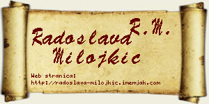 Radoslava Milojkić vizit kartica